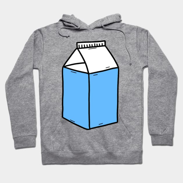 cute blue Milk carton Hoodie by Artmmey